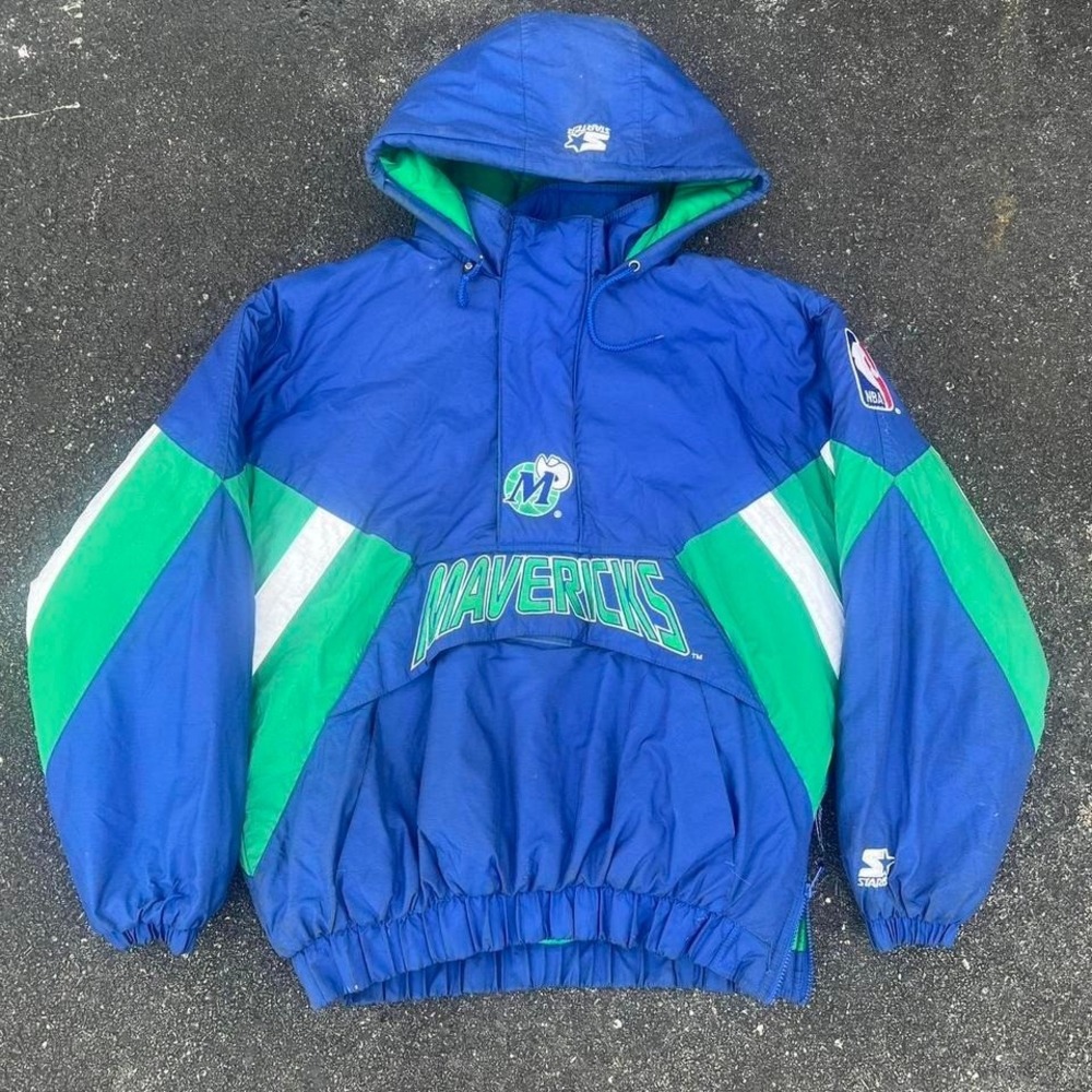 1990s Dallas Mavericks Retro Logo Starter Jacket size L